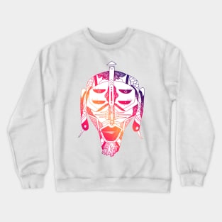 Sunset Sky African Mask No 11 Crewneck Sweatshirt